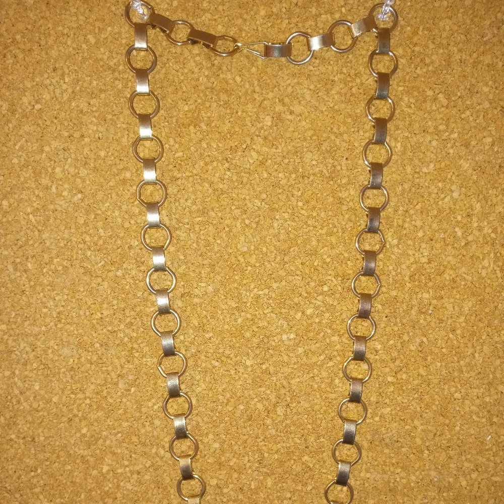 Women's chunky gold chain belt necklace